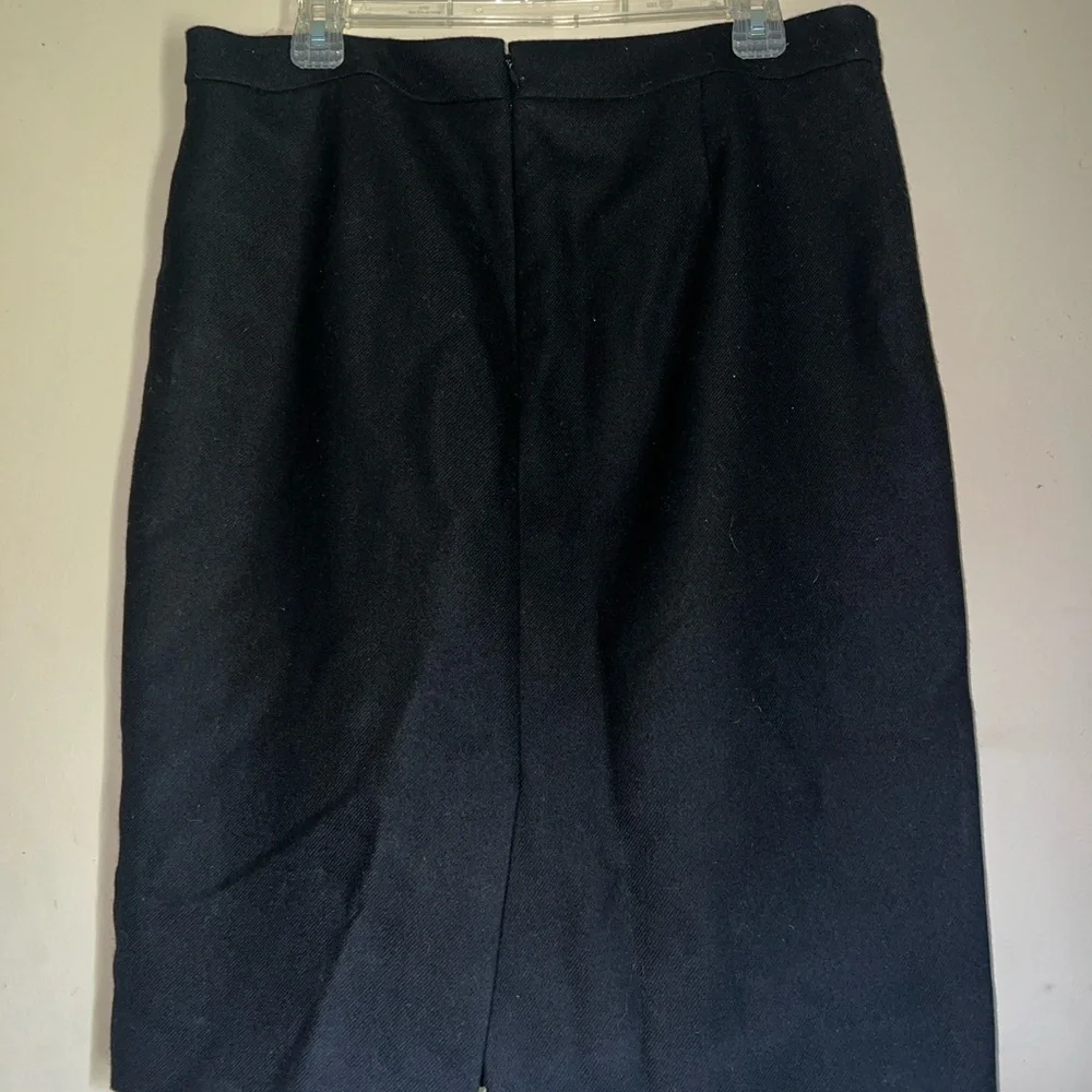 Black Wool Pencil Skirt Size 12 - Picture 2 of 4